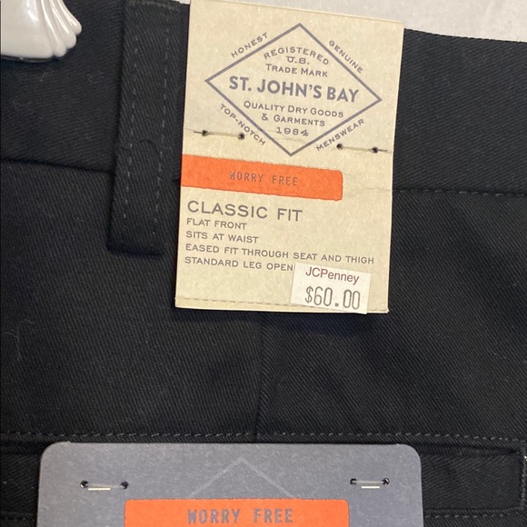 NWT Men's Black Pants. 42 x30 St. John’s bay - Picture 7 of 10